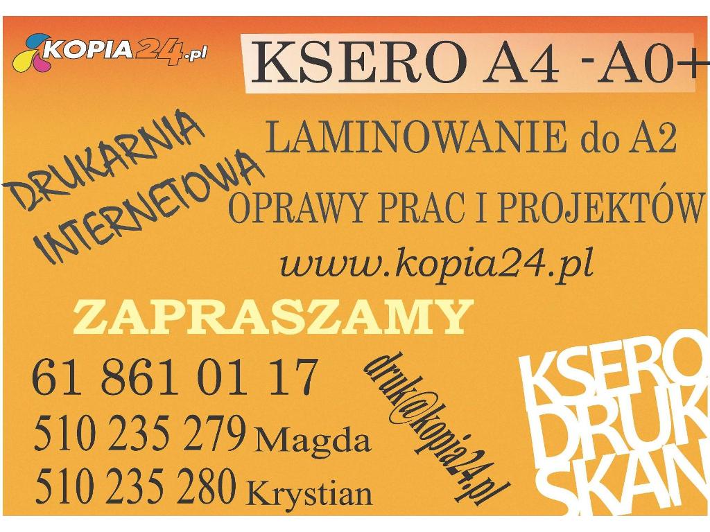 Plotowanie / skanowanie / A4 - A0 kreska KOLOR, Poznań, wielkopolskie