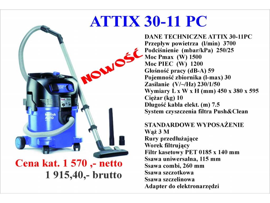 Nilfisk Alto Attix 30-11PC nowy gwarancja producenta