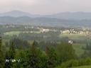 Widok z Piątkowej Góry na Skawę.