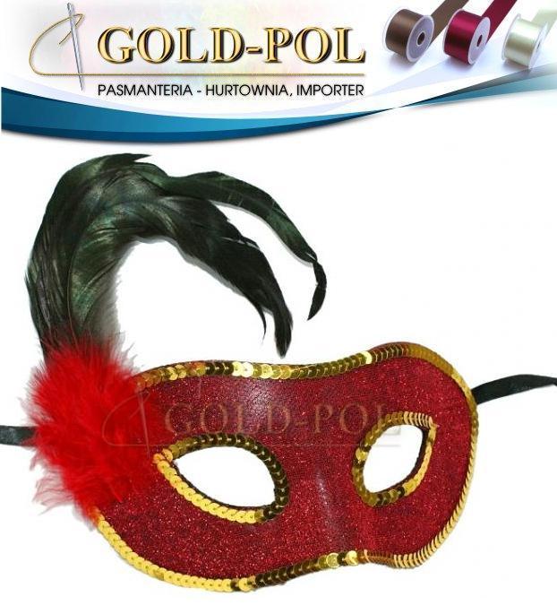 Maska z piór maski wieczór panieński impreza bal karnawałowy event goldpol.eu