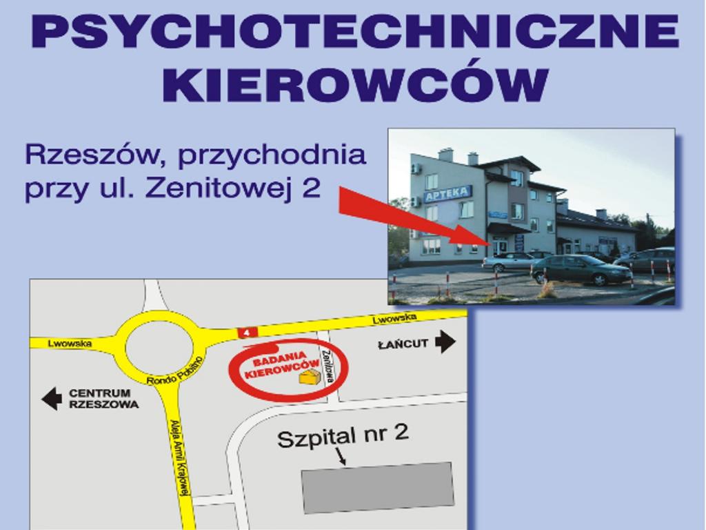 Badania Psychotechniczne i Lekarsie Kierowców, Rzeszów, podkarpackie