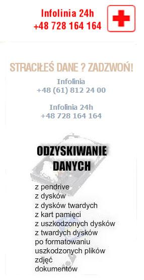 Odzyskiwanie danych Warszawa, mazowieckie