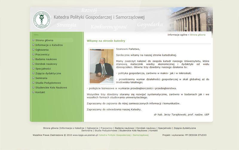 Katedra Polityki Gospodarczej i Samorządowej