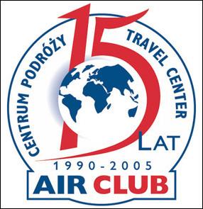 logo na 15-lecie Centrum Podróży  Air Club