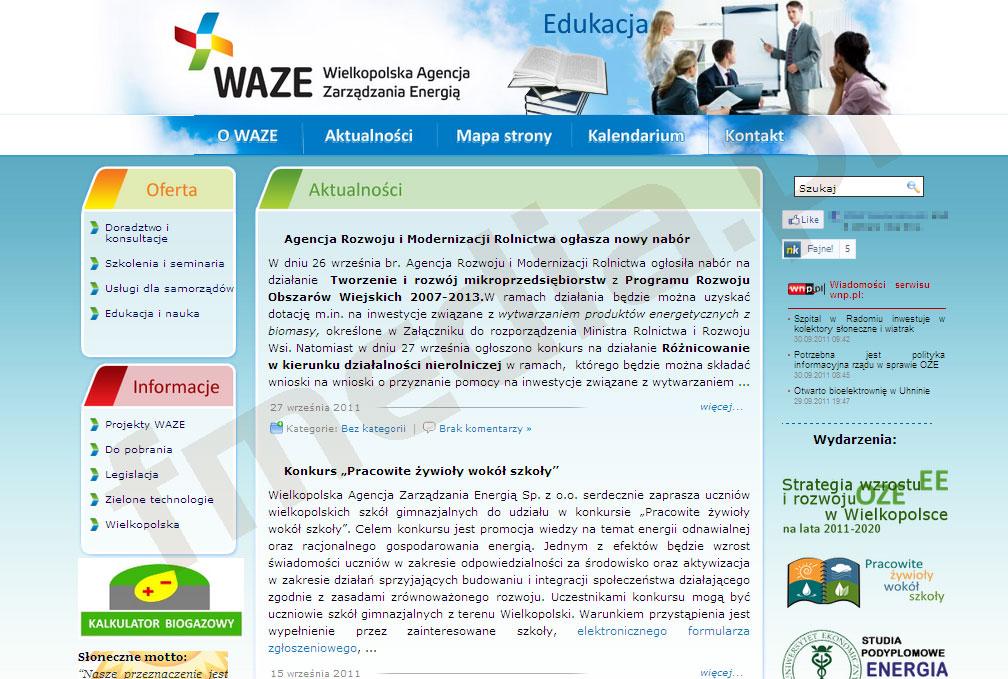 Przykładowa praca: waze.pl