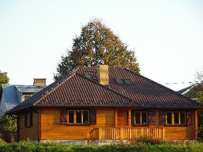 ZPD GARBATKA, dom drewniany całoroczny typ POLANKA - kliknij, aby powiększyć