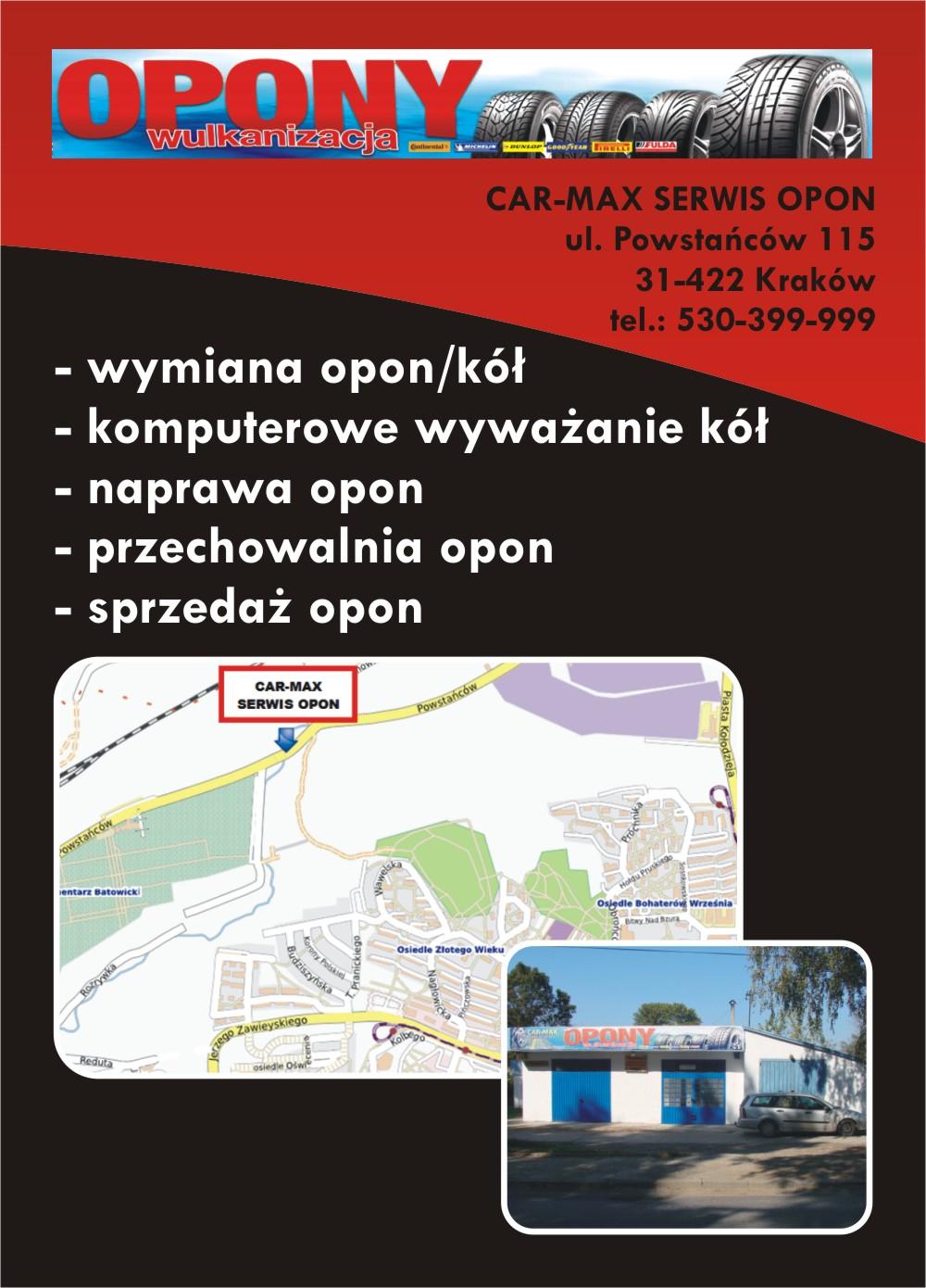 WYMIANA OPON I KOMPUTEROWE WYWAŻANIE KÓŁ- 45ZŁ, KRAKÓW, małopolskie