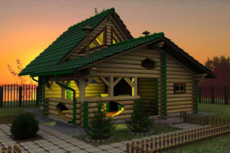 Budowa domów drewnianych. Toczenie litych bali., Lipowa, śląskie