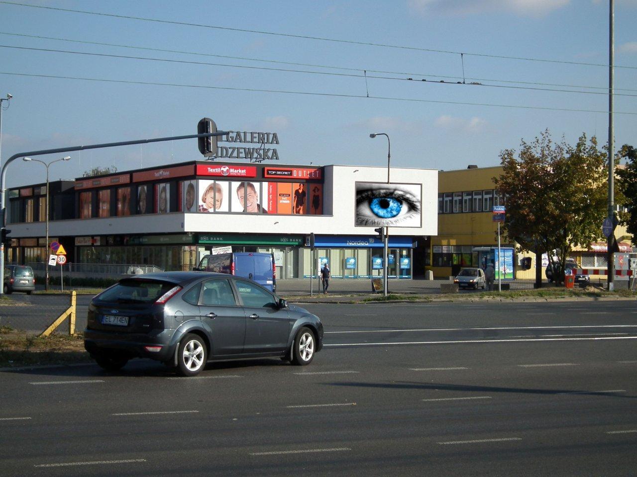 Reklama na telebimach Led Łódź, Galeria Widzewska, łódzkie