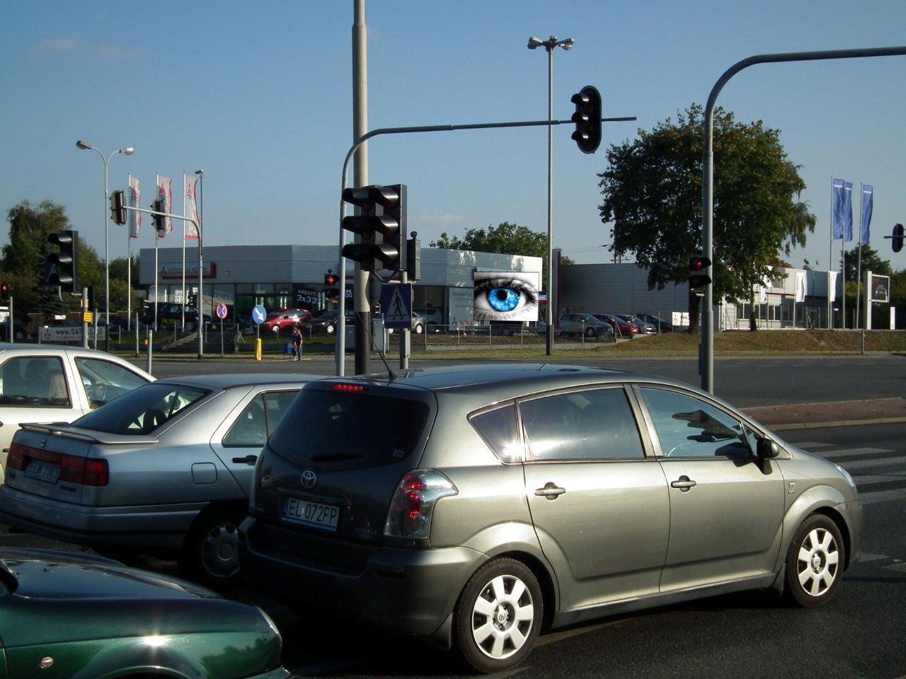 Reklama na telebimach Led Łódź, Rzgowska, łódzkie