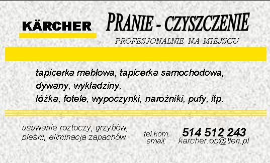 Pranie tapicerek, dywanów, wykładzin, obić,Opole, opolskie