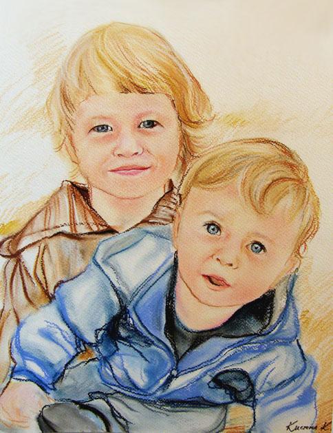Portret pastelami