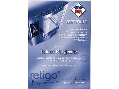 Certyfikat Retigo - kliknij, aby powiększyć