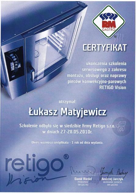 Certyfikat Retigo