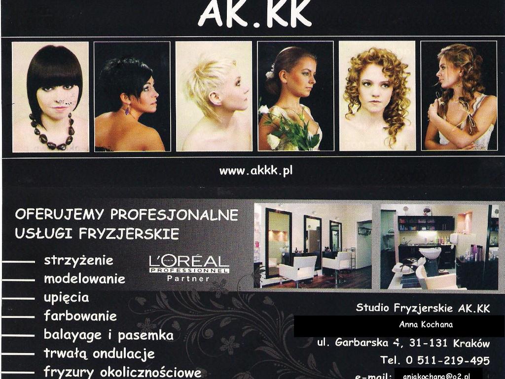 Salon fryzjerski ak.kk,fryzjer kraków ak.kk, małopolskie