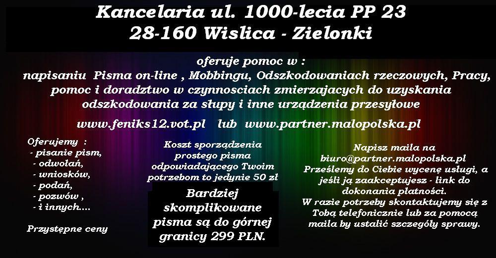 Oferujemy on-line : pisanie pism i inne usługi ..., - Wiślica  , świętokrzyskie