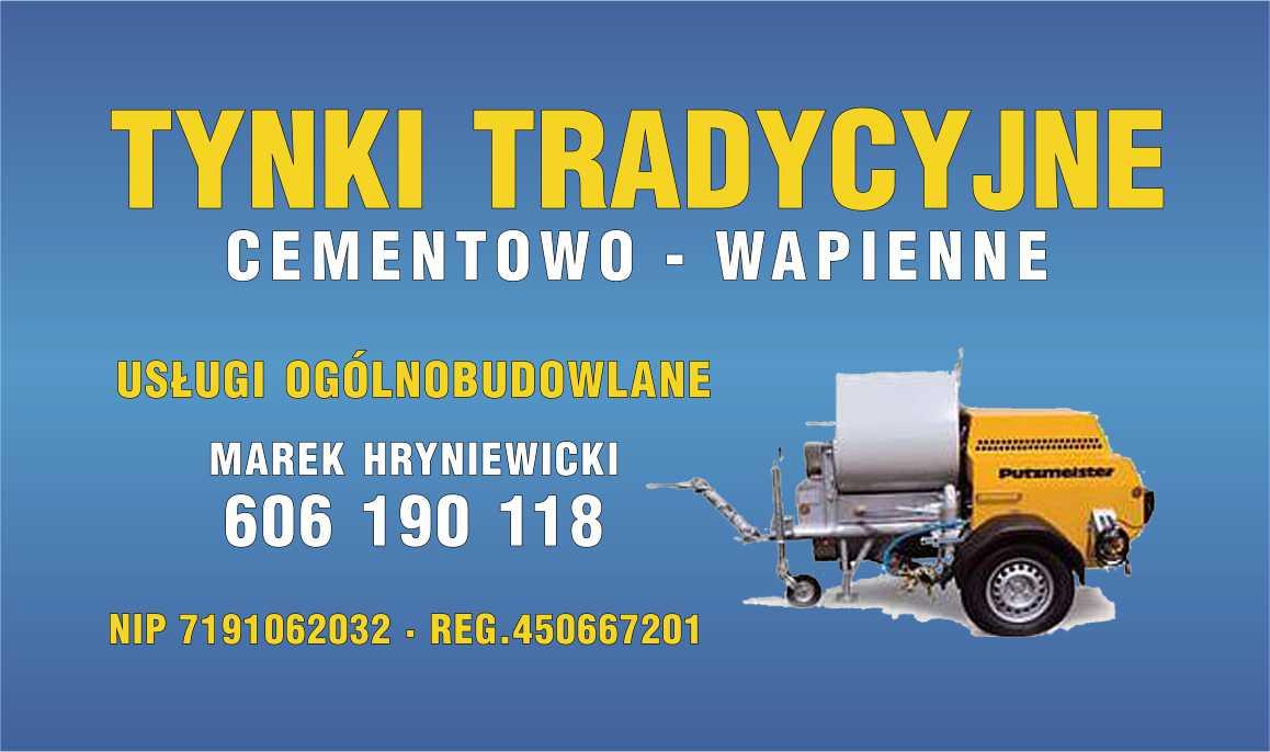 Tynki Cementowo-Wapienne Warszawa-Pruszków-Zwoleń, mazowieckie