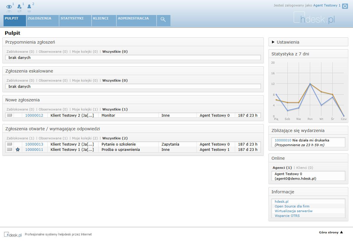 Panel agenta serwisu hdesk.pl