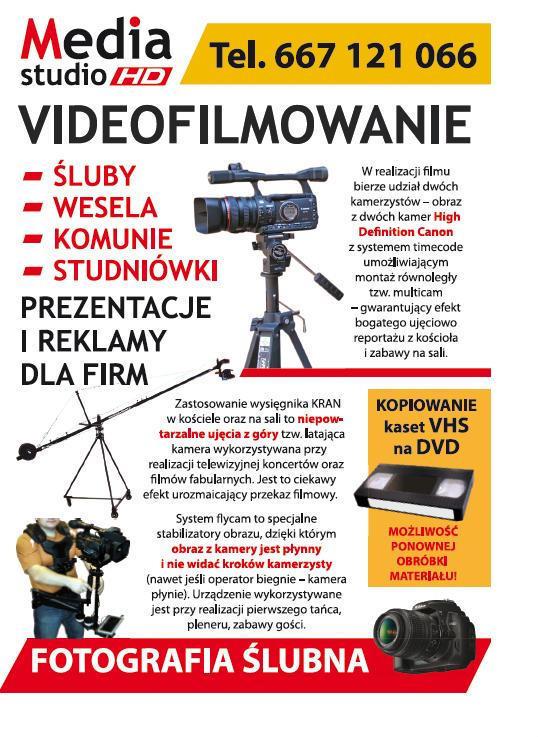 Wideofilmowanie,Fotografia,Przegrywanie kaset , Pleszew,Kalisz,Jarocin,Ostrów wlkp,Poznań, wielkopolskie