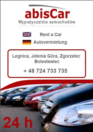 Wypożyczalnia samochodów abisCar, Jelenia Góra, Legnica, Bolesławiec, Zgorzelec, dolnośląskie