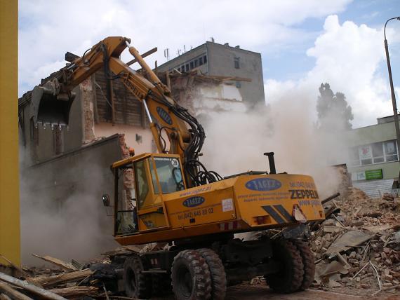 Wyburzenia, Rozbiórki budynków i innych obiektów, Łódź, łódzkie