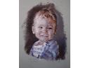 portret dziecka malowany suchą pastelą na zamówienie