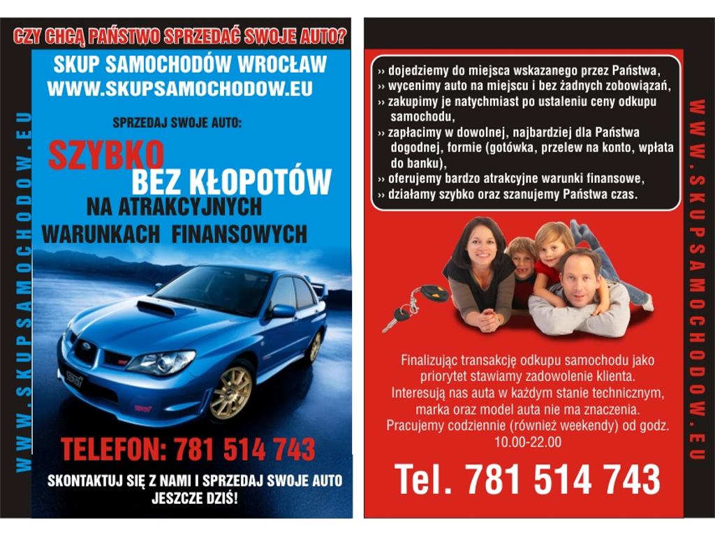 SKUP SAMOCHODÓW ZELÓW TEL.78151473, Wrocław, dolnośląskie