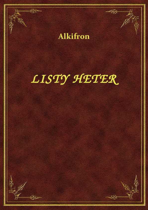 Alkifron - Listy Heter - eBook ePub