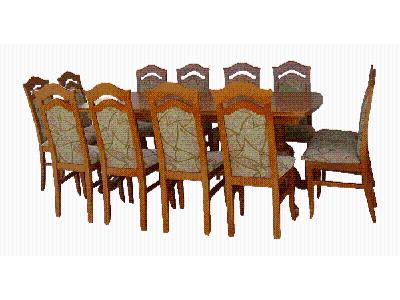 Stół i 12 krzeseł. - kliknij, aby powiększyć