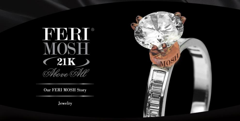 FERI MOSH - seria diamentowa w 21 krat białym złocie