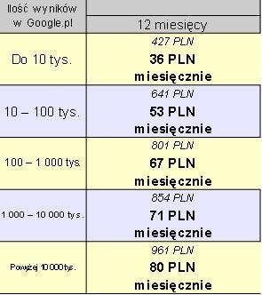 Pozycjonowanie od 36 PLN TOP10 w 3 miesiące, Kraków, małopolskie