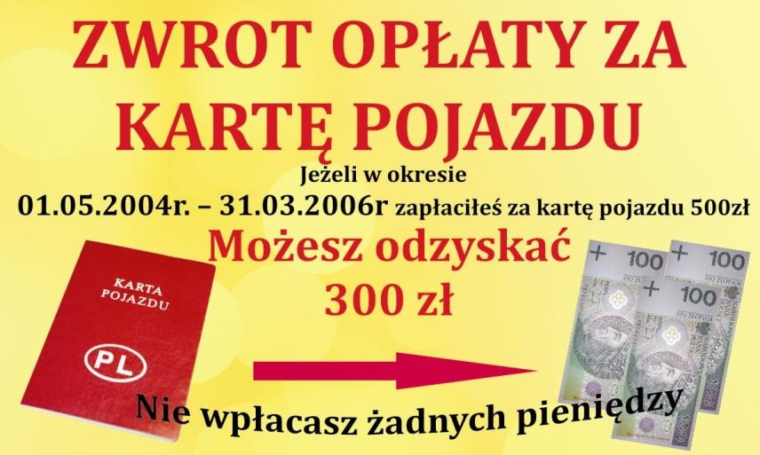 ZWROT OPŁATY ZA KARTĘ POJAZDU