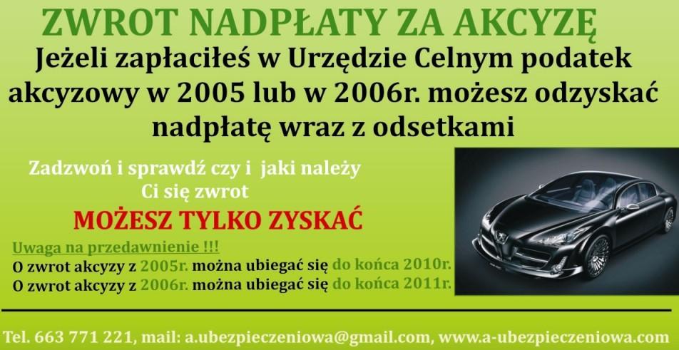 ZWROT OPŁATY ZA AKCYZĘ