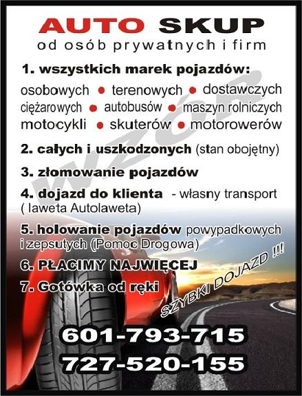 AUTO-SKUP POJAZDÓW WSZYSTKICH MAREK I RODZAJÓW!!, śląskie
