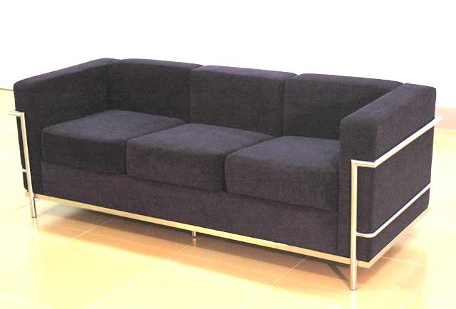 Sprzedam: sofa 3osobowa styl bauhaus obicie fiolet, Prusice, dolnośląskie
