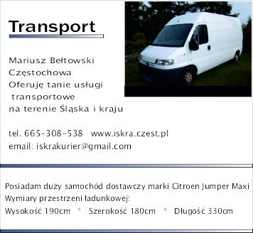 Transport CzęstochowaPrzeprowadzki, śląskie