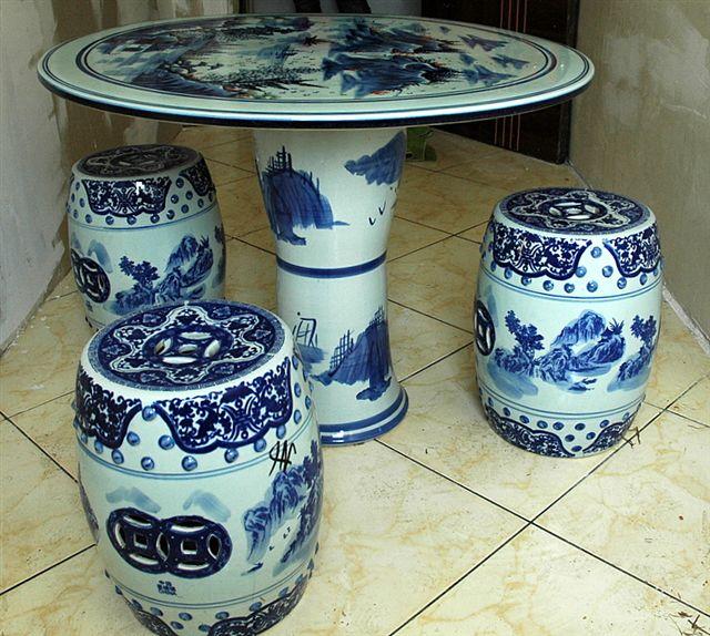 Stolik stół ceramiczny z taboretami, - Prusice, Polska, dolnośląskie
