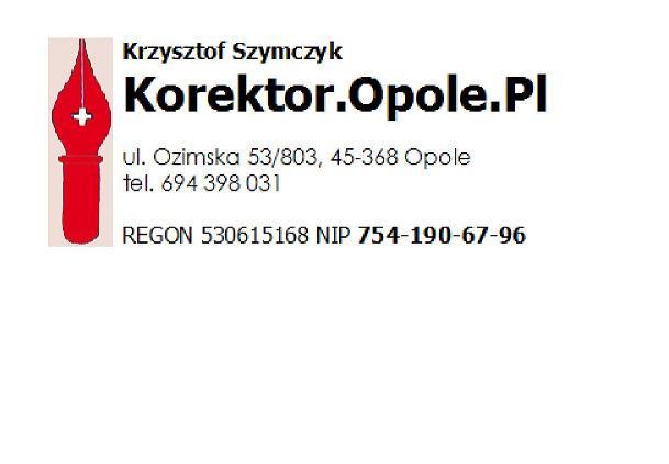 Korekta, Opole, opolskie