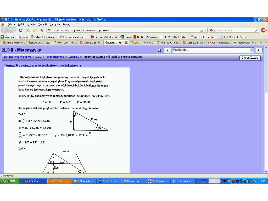 Lekcja matematyki