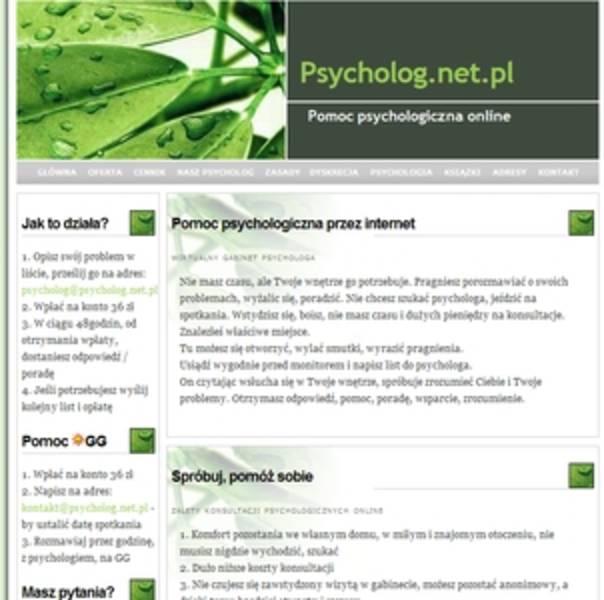 Profesjonalna pomoc psychologiczna przez internet