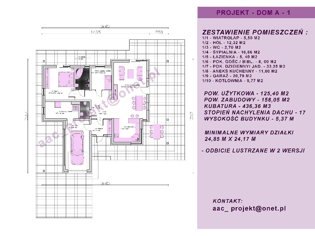 PROJEKT BUDOWLANY DOMU JEDNORODZINNEGO, RASZYN