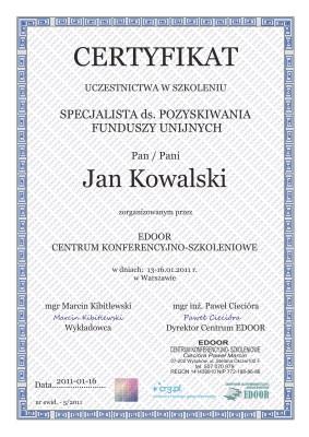 Specjalista ds. pozyskiwania Funduszy Unijnych, Warszawa, Wrocław, Lublin, Wyszków, mazowieckie