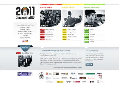 Strona Juwenalia UW (www.juwenalia.uw.edu.pl) - kliknij, aby powiększyć