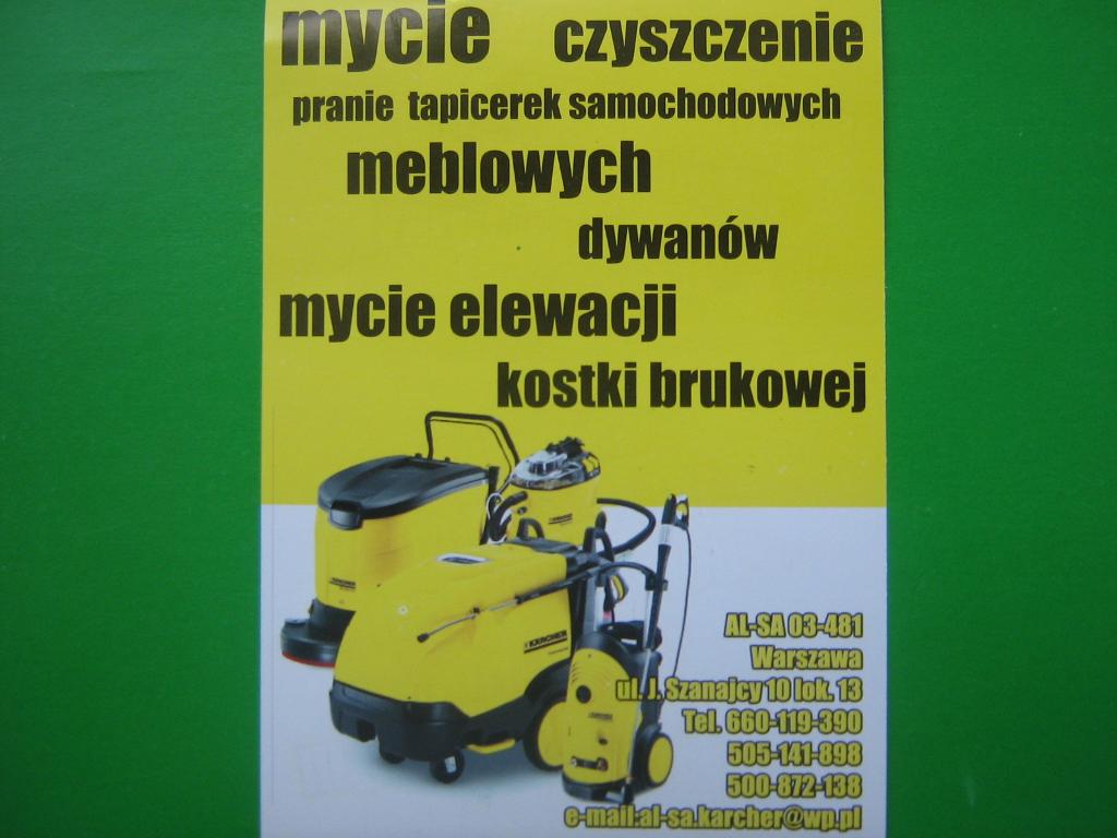 Pranie, mycie, czyszczenie KARCHER!!!, Warszawa i okolice, mazowieckie