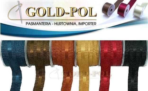 Lamówki, taśmy atłasowe, satynowe, wstążki, szyfonówki www.goldpol.eu