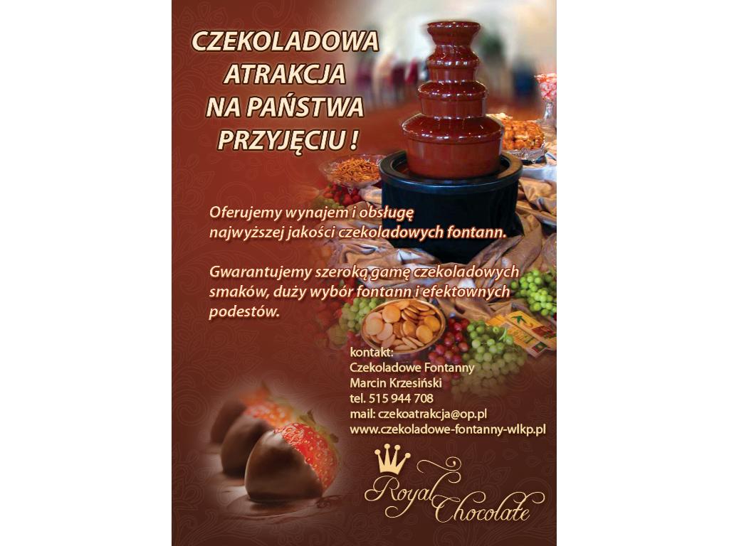 ROYAL CHOCOLATE - wynajem fontann czekoladowych, POZNAŃ, wielkopolskie