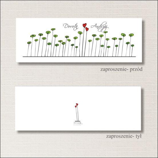 Zaproszenie ślubne - seria: W ogrodzie