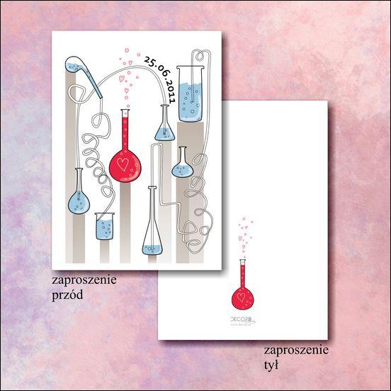 Zaproszenie ślubne - seria: Chemia miłości