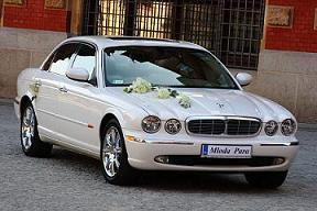 Samochód do ślubu BIAŁY JAGUAR auto na wesele, śląskie