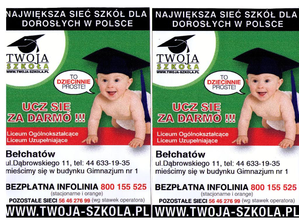 Twoja Szkoła - Prywatne LO dla Dorosłych, Bełchatów, łódzkie